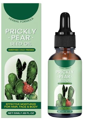 Aceite de semilla de higo de cactus orgánico prensado en frío, aceite facial para Gua Sha, aceite de argán antiedad, aceite de semilla de pera, antiarrugas y ojeras, humectación, para cara, cuerpo