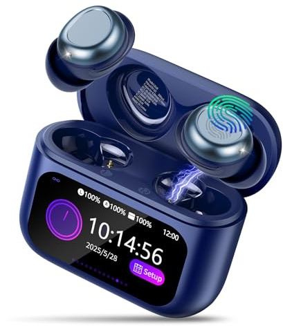 ZYHKON Wireless Ohrhörer für Seitenschläfer, Bluetooth 5.4 Schlafkopfhörer In Ear, 48H Spielzeit Mini Kopfhörer mit HiFi Sound/5 EQ-Modi Dunkelblau