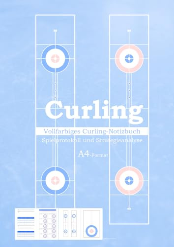 Curling Vollfarbiges Curling-Notizbuch -Spielprotokoll und Strategieanalyse- A4-Format