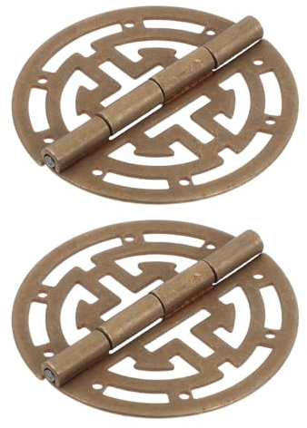 Gadpiparty 2pcs Charnières Décoratives Anciennes en Laiton Solide pour Boîte à Bijoux et Meuble Ancien, Robustes Style Vintage Élégant, Universelles pour Coffrets en Bois
