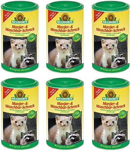 6 x 300 g Neudorff Marder- und Waschbär-Schreck Fernhaltemittel