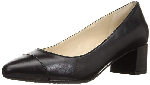 Cole Haan womens The Go-to Block Heel (45mm) Pump, Black Leather Wp, 10 US