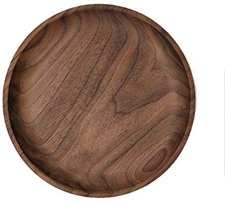 QMZDXH Sushi Plateau Rond Bois,Fruits Plateau Plateau A Fromage Assiette Fruits Ronde Bois Boissons Plateau Petit