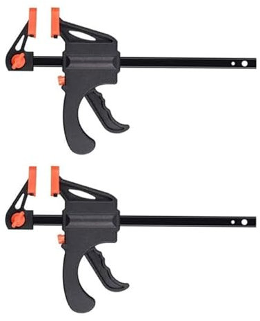 TAIANJI 2 Piezas Sargentos de Apriete Sargentos Monomanuales Abrazadera de Barra para Carpintero Kit de Herramientas de Carpintería Madera(20cm)