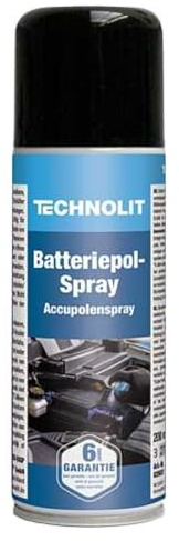 TECHNOLIT Batteriepol-Spray 200 ml | Polspray & Korrosionsschutz | Schutzspray fuer Polklemmen | Erhoehte Startkraft + Lebensdauer | Verhindert Korrosion & Kriechstroeme | Kontaktspray Blau