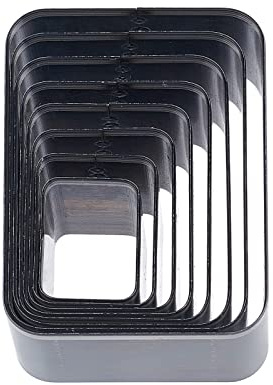 SUPERDANT 8 Teile/Satz Stahl Leder Stanze Rundkopf Rechteck Form Cutter Hohl High Carbon Stanzwerkzeug Mit Box Stanzform Stanzwerkzeug Set Für Handgefertigte DIY Lederhandwerk Edelstahl
