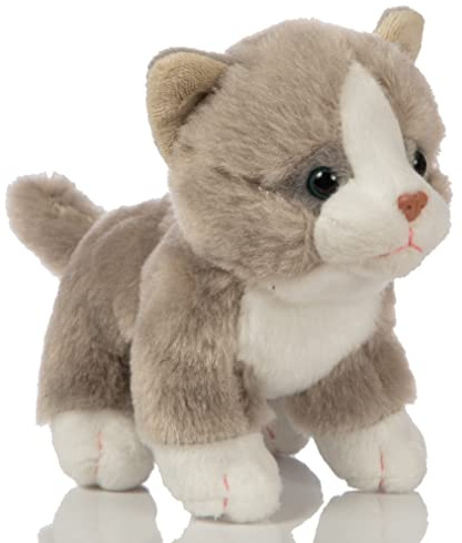 Uni-Toys - Gato bebé (Gris), de pie - 13 cm (Altura) - Gatito de Peluche - Peluche de Peluche, HT-30305