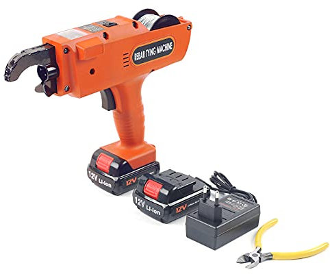 Elektrische Rebar Bindemaschine, Bindemaschine Automatische Rebar Tying Maschine, Elektrische Drahtbinder Satz Handheld 300-500 mm mit Ladegerät 4500 mAh