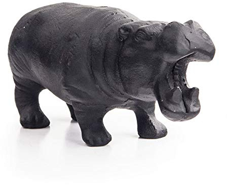SUCK UK SK BOHIPPO1 Hippo Cast Iron Accessories Pub Novelty Beer Gifts for Men Animal Bottle Opener for Home Bar Kitchen Gadgets, Metal, 56 milliliters, Black