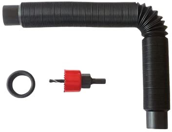 EarthMinded Rain Barrel Overflow Kit - Divert Water Away from Full Rain Barrels and Your Home - This Rain Barrel Link Kit Extends to 5 Feet and Forms Bends and Elbows - Easy Install in Minutes