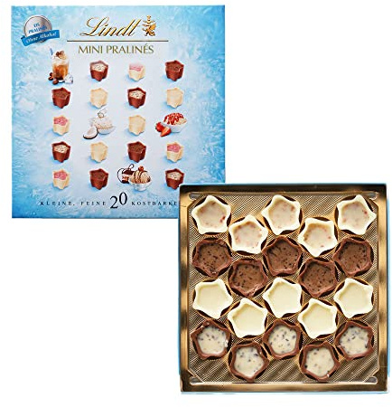 Lindt Schokolade - Sommer Mini Eis-Pralinés | 90 g | Pralinen-Schachtel mit je 20 Pralinen in 4 köstlichen Sorten ohne Alkohol | Pralinengeschenk | Schokoladengeschenk