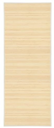 vidaXL Alfombra, Estera Rectangular de Suelo, Alfombra Antideslizante Decorativa para Salón, Estilo Rústico, Bambú Color Natural 80x200 cm