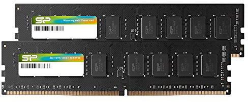 Silicon Power - Kit de Memoria de Escritorio de 16 GB (2 x 8 GB) DDR4-RAM-2400 MHz (PC4 19200) 288 Pines, 1,2 V, sin ECC, sin búfer de 16 GB-UDIMM