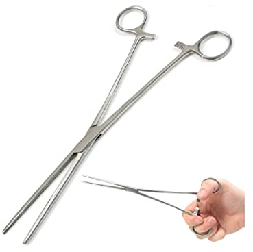 Panther Surgical Stainless Steel 10'' Straight Pliers Tools Fish Removing Fishing Forceps Unhooking Fishing Tackle Line Sea Carp Fly Fishing Hooks Remover Piercing Locking Pliers