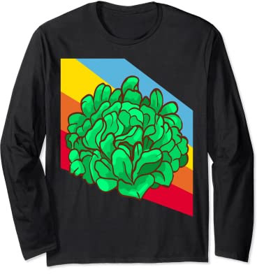 Oak leaf salad Lettuce Oakleaf Vegetables Food Vegetarian Long Sleeve T-Shirt