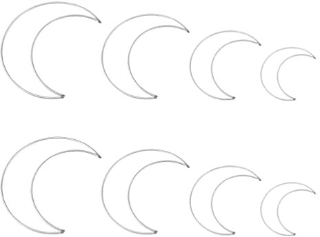 COHEALI Traumfänger-Ringe, Mond, Blumenkranz, Bastelarbeiten, Traumfänger, Werkzeuge zum Basteln (4 Größen) 8 Stück