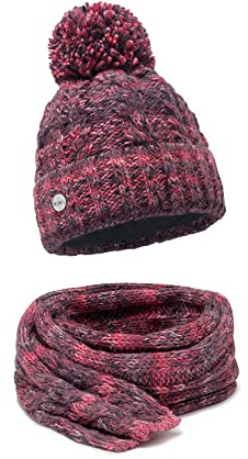 ELIMELI Damen Winter Mütze warme Strickmütze Wintermütze mit Bommel Slouch Beanie Damen für Winter Bommelmütze Hergestellt in EU Farbenauswahl 19005