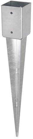 MiG-met - Einschlaghülse - Pfostenträger höhenverstellbar - 100x100x750mm - Einschlagbodenhülse - Bodenanker - Bodenhülse sonnenschirm - Erdspieße Metall sonnenschirm - Erdanker Legierter Stahl