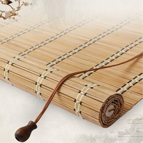 Tenda a Rullo in Bambù Naturale,Cortina di Bambù per Interni,Tenda a Pacchetto Retrò,Tende Avvolgibili Traspiranti,per Finestre,Porte e Balconi,Personalizzate,Larghezza x Altezza (140cm x 230cm)