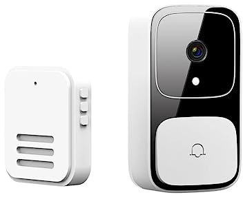 Reapyyt Smart Doorbell Wifi Llamada Cables Interfono Bidireccional Cámara Teléfono Video Remoto Protección Doméstica Visión Nocturna Cámara con Timbre