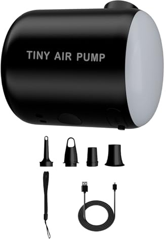 Pompa ad aria elettrica - Pompa gonfiabile | Pompa elettrica per gonfiatore d'aria | Pompa per gonfiabili | Gonfiatore per piscina ricaricabile con luce | Gear Outdoor Gear 2200mAh Herrami