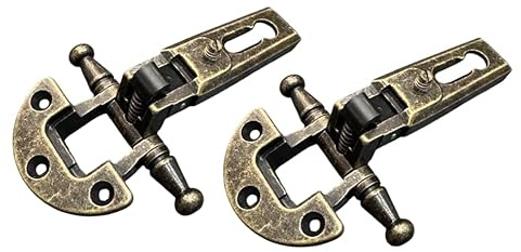 Cerniere per Mobili Antichi Stile Arte Povera CP54 – Cerniera Anticata per Ante in Battuta – Scodellino Diametro 27 mm, Collo 00, Pistone 6,5 cm (2)