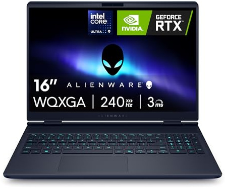 Alienware 16x Aurora Gaming Laptop AC16251 16 WQXGA 240Hz G-Sync Display, Intel Core Ultra 9 275HX Series 2, NVIDIA RTX 5070, 32GB RAM, 1TB SSD, 3 mesi di Game Pass, Win 11 Home, RGB AlienFX QWERTY