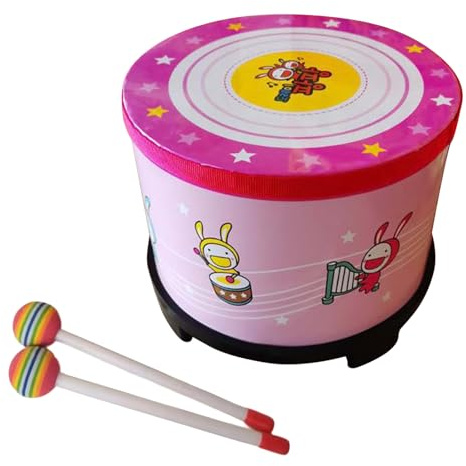 Bodentrommel Mit Holzstab Handheld Percussion Instrument Spielzeug Kinder Handtrommel Für Kinderpädagogik Musikspielzeug