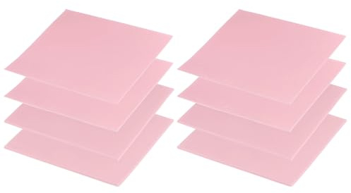 PATIKIL 8 Pads Pads Thermiques 100x100mm Silicone Froid Thermique Rose | Pour CPU GPU IC PCIe M.2 2280 SSD NVMe Dissipateur, 0.5mm+1mm+1.5mm+2mm