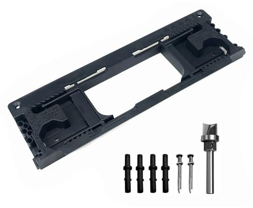 Lot de 2 gabarits de charnière de porte - Mortaiser pour charnière de porte de 5,3 à 15,2 cm de longueur - 3,8 à 6,3 cm d'épaisseur - Kit d'installation réglable