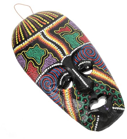 CONGARTENO Máscara Tribal Africana de Madera para Decoración de Pared Adorno Artístico Artesanal Aleatorio para Cultural y Hogar