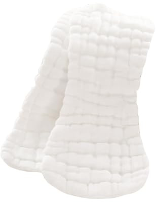 Pañales de Algodón Puro para Recién Nacidos, 5 Piezas | Algodón Blanco, Lavables Alta Absorción, Uso en Silla y Cama, Formato Práctico