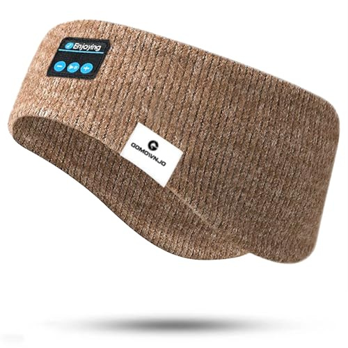 Bluetooth-Stirnband-Kopfhörer, doppellagig, Ohrwärmer für Männer und Frauen, Winter, kaltes Wetter, kabellos, Musik, gestrickt, Ohrenschützer, Stirnband für Outdoor-Sport, Laufen, Radfahren, Reisen
