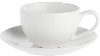 LA PORCELLANA BIANCA Set 6 tazze da tè con piattino Essenziale 220 ml