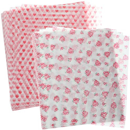 DOITOOL Papier D'emballage Alimentaire en Papier 100 Feuilles Antiadhésif et Résistant à L'huile pour Sandwichs et Frites pour Emballage et Fêtes D'anniversaire