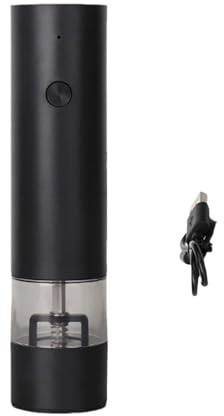 Electric Peppers Mill Set Electric Salts Mill Peppers Grinder USB Rechargeable Adjustable for Kitchen Cooking Adjustable Grinder
