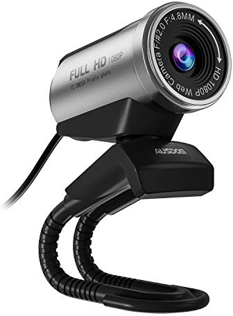 AUSDOM USB Webcam 1080P, 12.0 M Webcam Web HD Microfono Incorporato per Laptop Computer Desktop, PC Video Camera Web Skype per Vedieo Call & Recording, Compatibile con Windows 7/8/10