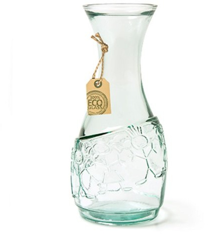 Glaskaraffe BOY&GIRL 1 Liter H 25 cm x Ø 12 cm Eco Glas Karaffe Glasflasche Dekantierer Krug