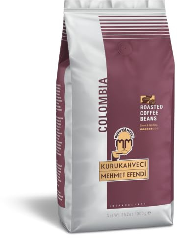 KURUKAHVECI MEHMET EFENDI Café con filtro colombiano, café arábica de alto nivel, tostado suave y rico, cuerpo completo recién molido, 1000 g