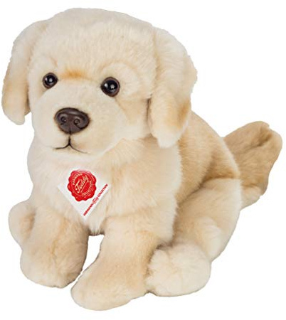 Teddy Hermann 91955 Golden Retriever Hund 25 cm, Kuscheltier | Naturgetreu gestaltet, liebevoll ausgearbeitete Details, ab 18 Monaten, waschbar, Füllung mit recyceltem Polyester