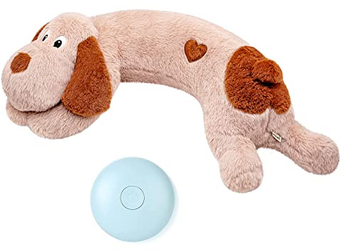 WEOK Giocattolo per cuccioli, battito cardiaco per cani, per alleviare l'ansia, giocattolo per cuccioli con battito cardiaco, giocattolo di peluche calmante per cani, gatti e animali domestici