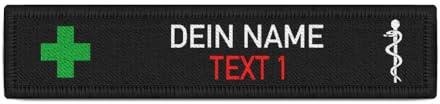 Namen-Schild Patch Feuerwehr NFS RSin personalisierbar Sanitäter Doktor #41397