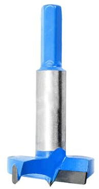 42mm Forstner Bit, Hex Shank Woodworking Hole Saw, Blue Flat Wing Hinge Counterbore Boring Drilling Bits Wood Cutter Auger Opener Tools