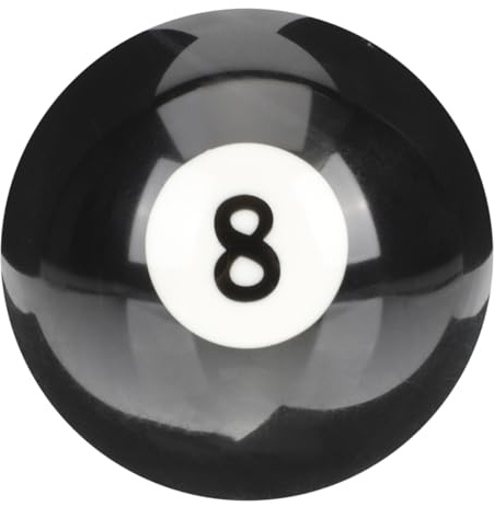 VANZACK Schwarze 8 Billardkugel aus Kunstharz mit Glatter Oberfläche und Ausgewogenem Gewicht als Verschleißfester Pool Spielball für Billard Training