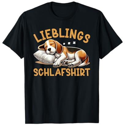 Offizielles Schlafshirt Lustiger Beagle Hund Pyjama T-Shirt