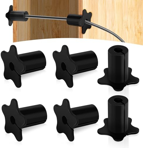 Starlink Cable Routing Kit - 6pc Silicone Pass-Through Bushings & Grommet for 5/8 Inch Cables (Black)