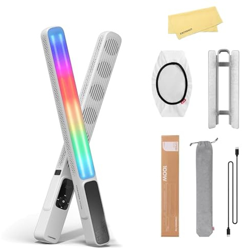ZHIYUN CINEPEER CF100 Combo - 100W High Brightness LED Light with DynaVort Cooling, Bi-Color, HSI & RGB, Long Battery Life - Professional Photography and Video Lighting Kit
