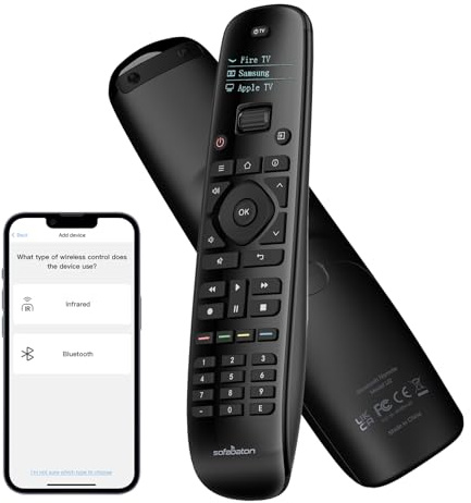 SofaBaton U2 Telecomando universale con retroilluminazione, scorrimento migliorato, segnale a infrarossi più lungo e Raise to Wake, telecomando tutto in uno con app e pulsante macro personalizzabile