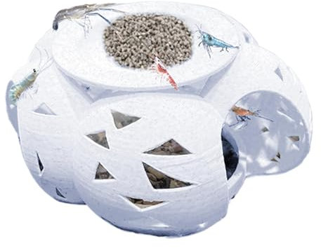 Setauoo Fischhaus für Aquarium, Fischtankhaus - Fischtank Versteck Betta Höhle - Multifunktionale Landschaftsgestaltung, Garnelenhaus, weißes Aquariumdekor für Wasserkreaturen