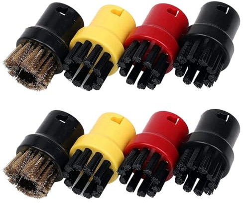 QASULER 24 pezzi di spazzola in nylon + filo di ottone, ugelli for la pulizia a vapore SC1 SC2 SC3 SC4 SC5 SC7 CTK1 pulitore a vapore pezzo di ricambio per pulitore a vapore